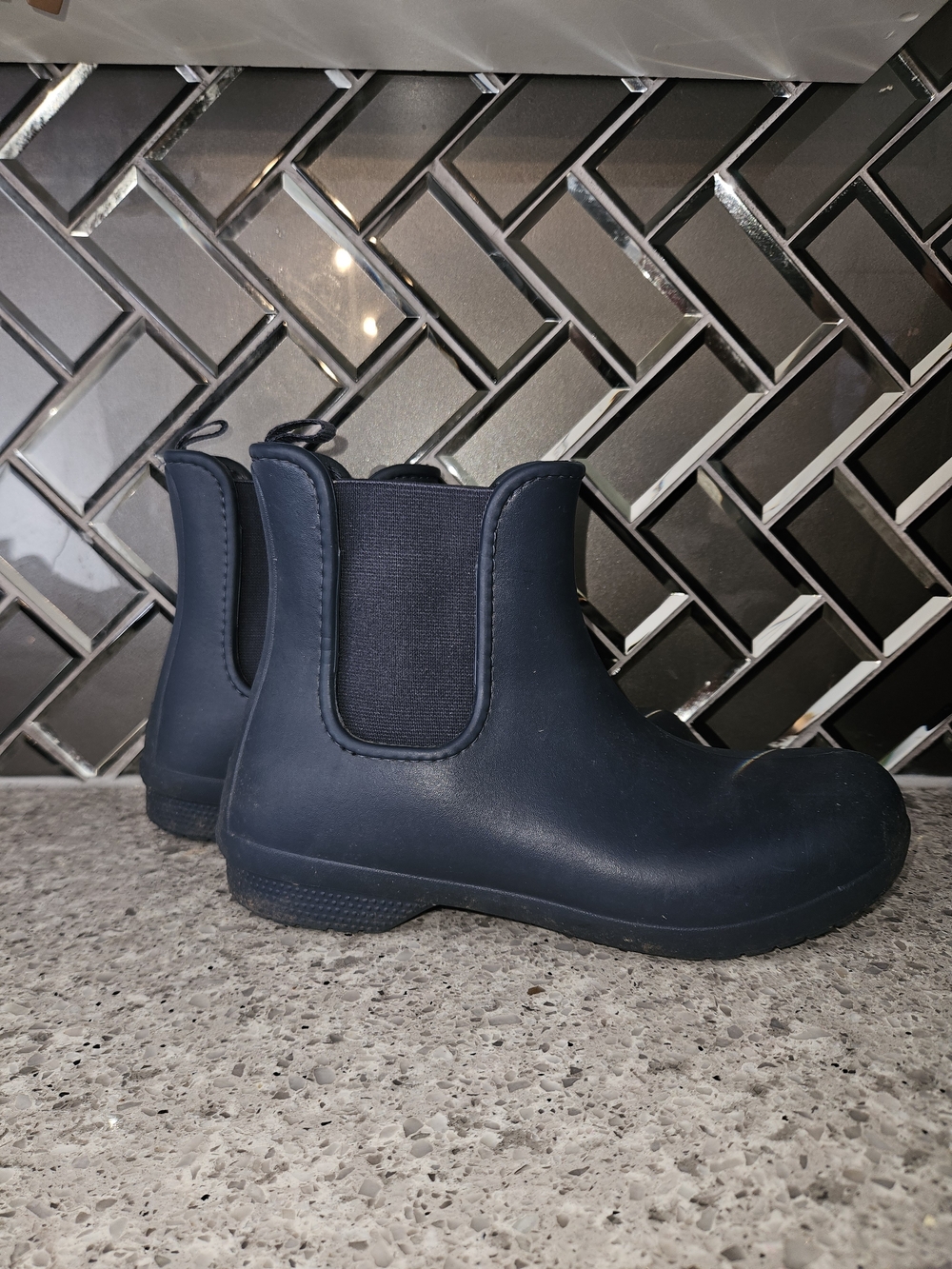 CROCS Navy Blue Chelsea Rain Boots